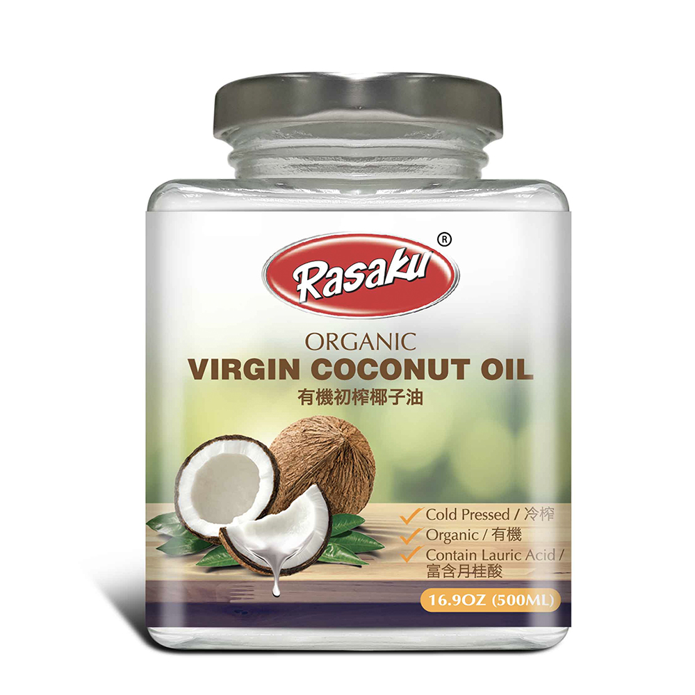 Rasaku Organic Virgin Coconut Oil 500ml/Rasaku 有机初榨椰子油 500毫升 Red